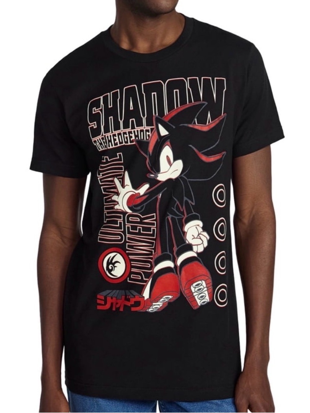 NEW Size S Mens Shadow The Hedgehog Short Sleeve T-Shirt Sonic The Hedgehog Game